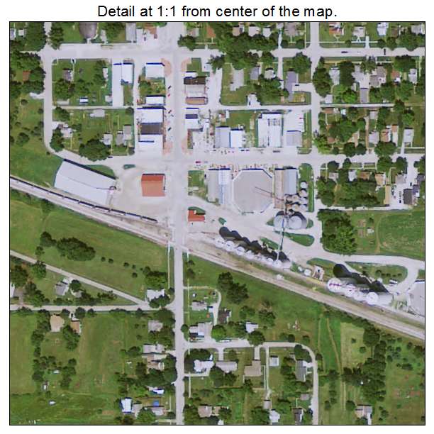 Dexter, Iowa aerial imagery detail