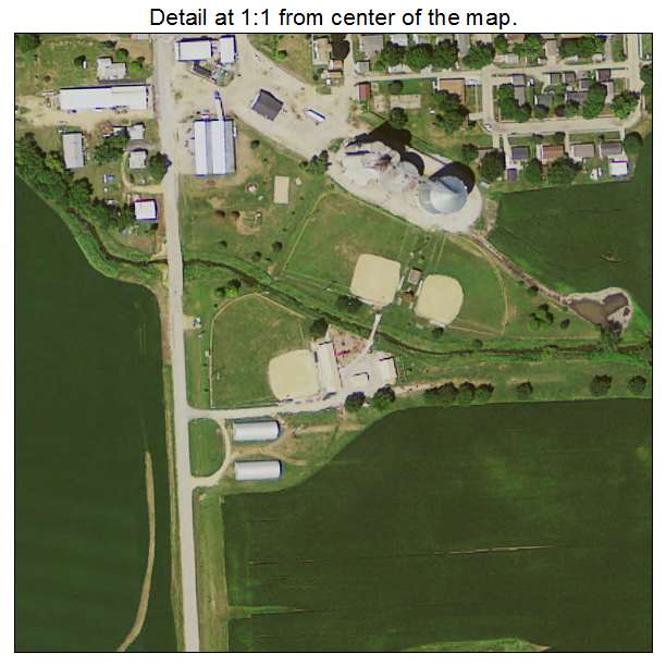 Donahue, Iowa aerial imagery detail