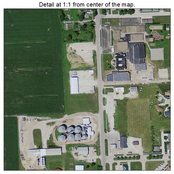 Dunkerton, Iowa aerial imagery detail