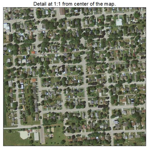 Dyersville, Iowa aerial imagery detail