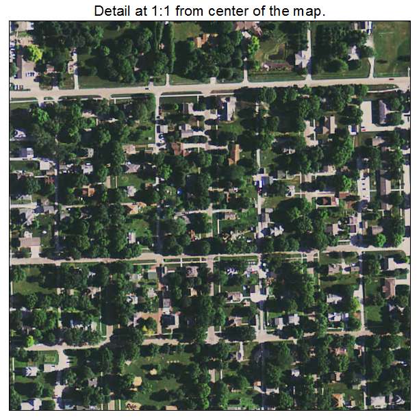 Earlham, Iowa aerial imagery detail