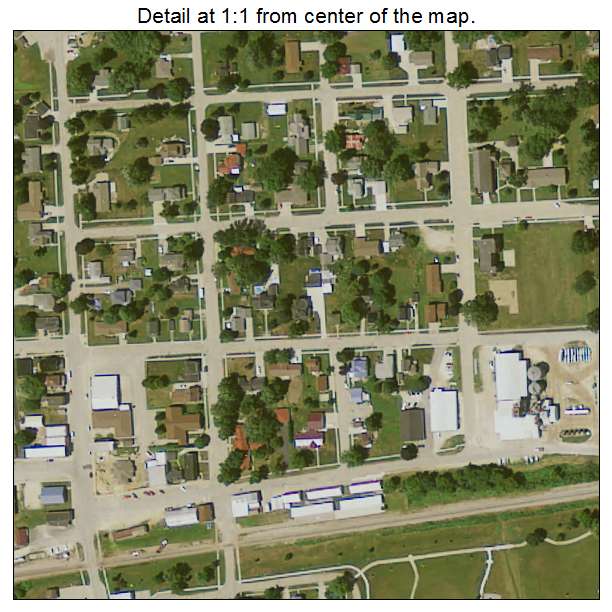 Earlville, Iowa aerial imagery detail