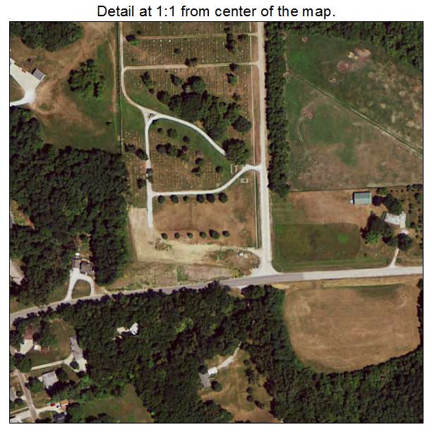 Eddyville, Iowa aerial imagery detail