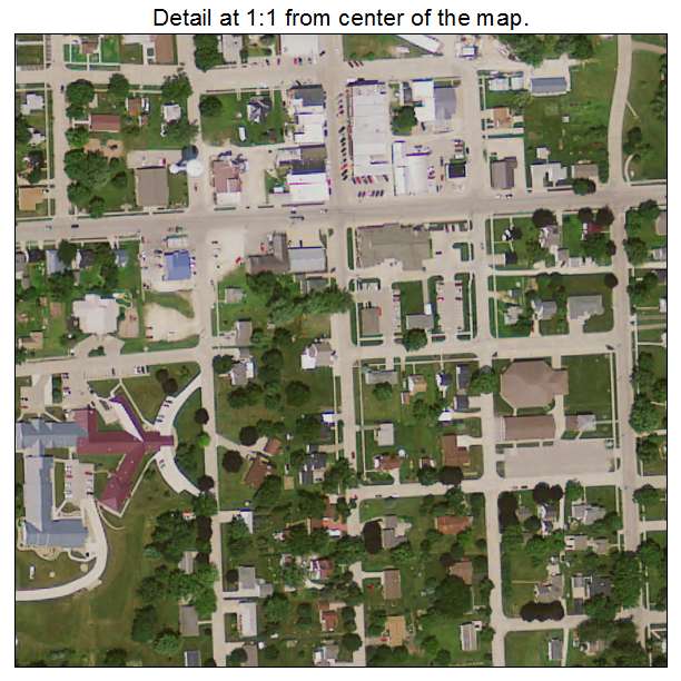 Edgewood, Iowa aerial imagery detail