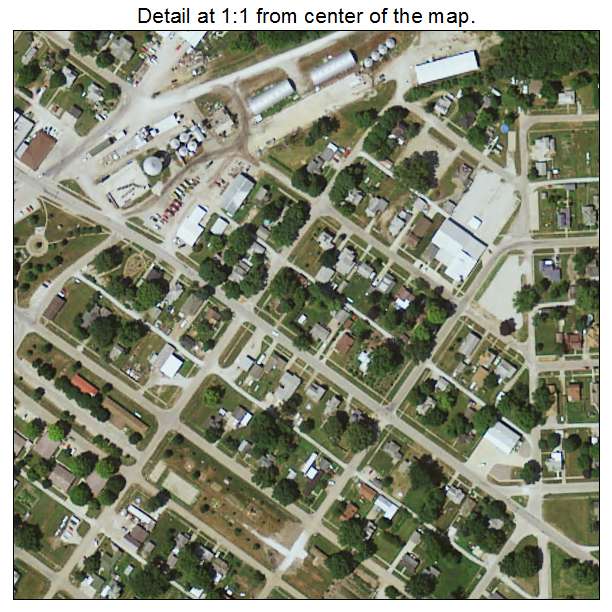 Eldon, Iowa aerial imagery detail