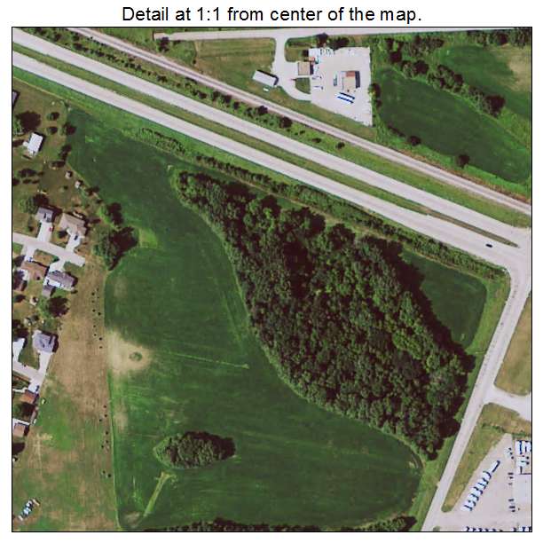 Elk Run Heights, Iowa aerial imagery detail