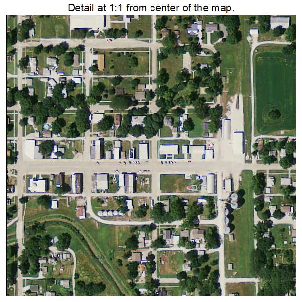 Elliott, Iowa aerial imagery detail