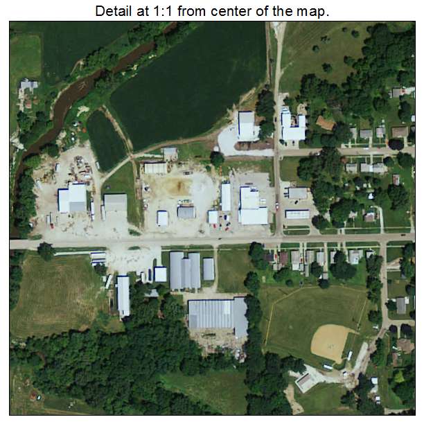 Exira, Iowa aerial imagery detail