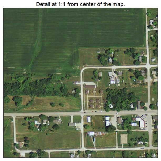Exline, Iowa aerial imagery detail
