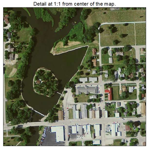 Fairbank, Iowa aerial imagery detail