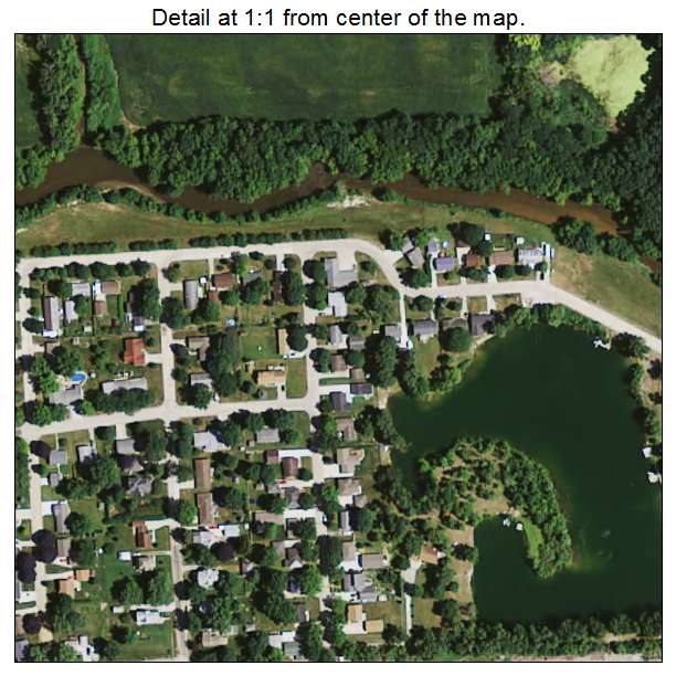 Fairfax, Iowa aerial imagery detail
