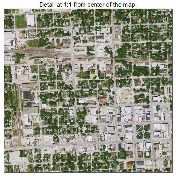 Fairfield, Iowa aerial imagery detail