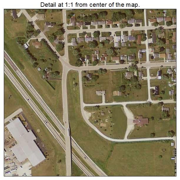 Farley, Iowa aerial imagery detail