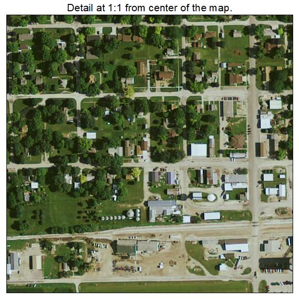 Farnhamville, Iowa aerial imagery detail