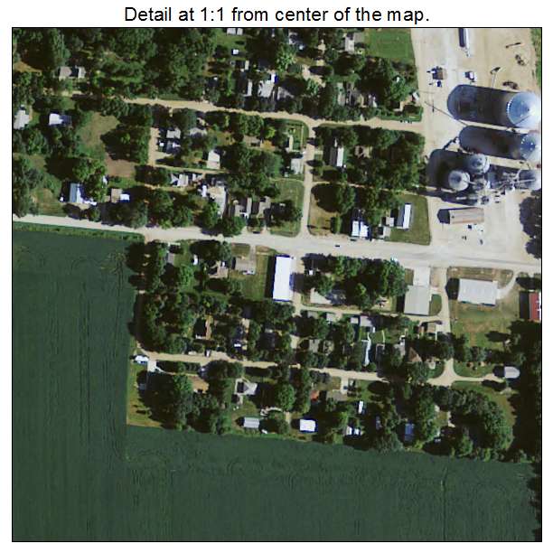 Fostoria, Iowa aerial imagery detail