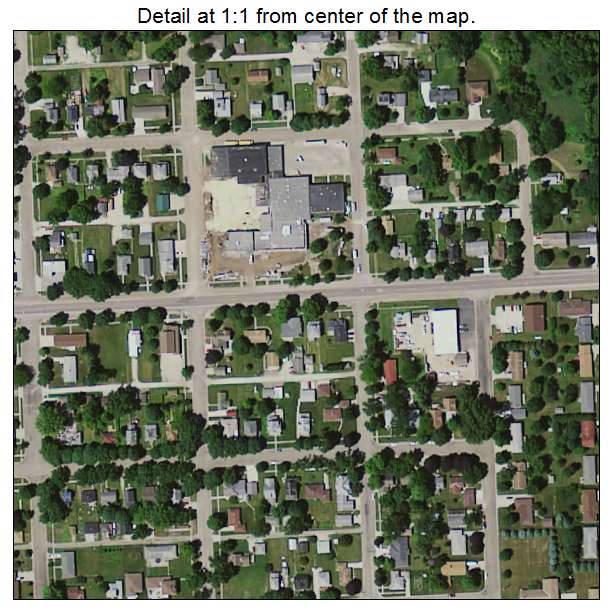 Fredericksburg, Iowa aerial imagery detail