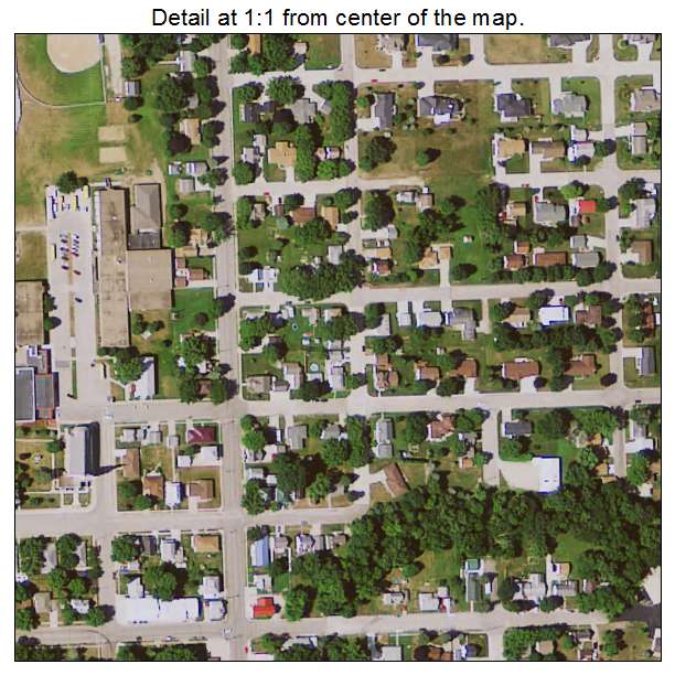 Gilbertville, Iowa aerial imagery detail