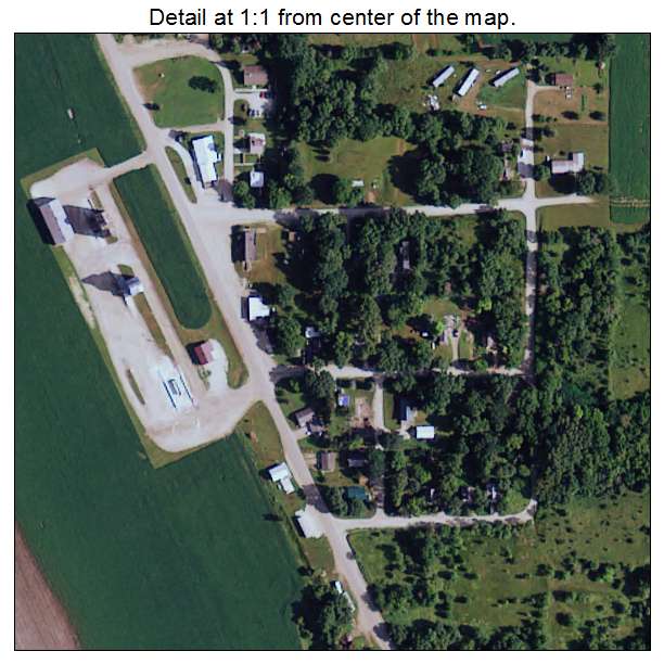 Gillett Grove, Iowa aerial imagery detail