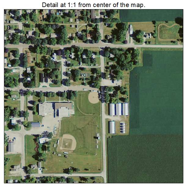 Gilmore City, Iowa aerial imagery detail