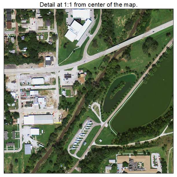 Glenwood, Iowa aerial imagery detail