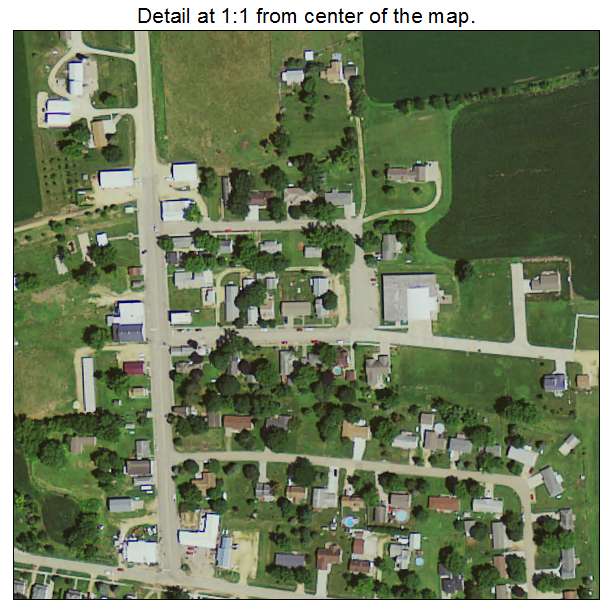 Goose Lake, Iowa aerial imagery detail