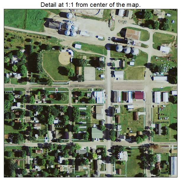 Granville, Iowa aerial imagery detail