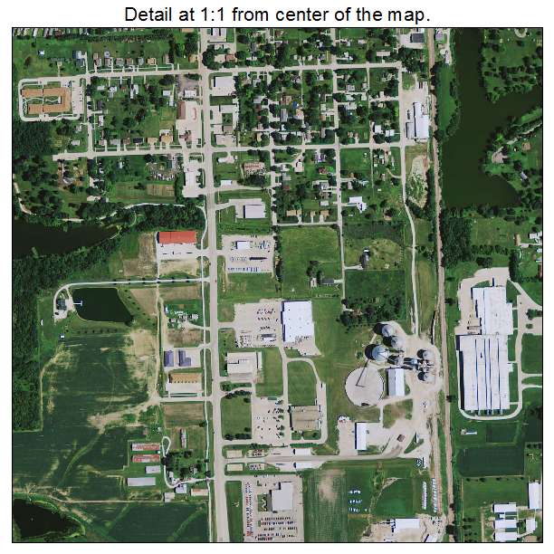 Grinnell, Iowa aerial imagery detail