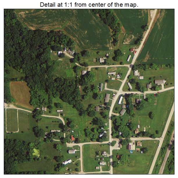 Hamilton, Iowa aerial imagery detail