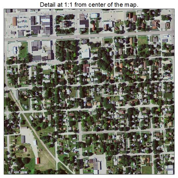 Hampton, Iowa aerial imagery detail