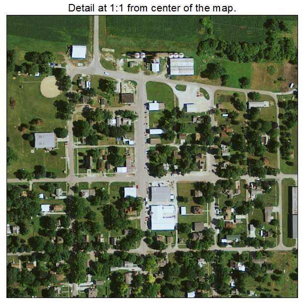 Harcourt, Iowa aerial imagery detail