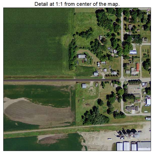 Harris, Iowa aerial imagery detail