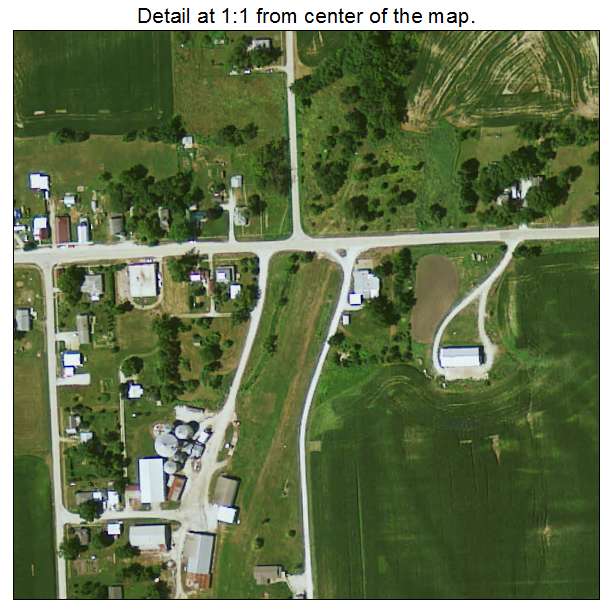 Hayesville, Iowa aerial imagery detail