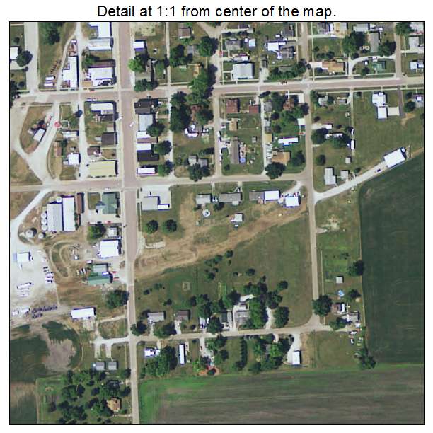 Hedrick, Iowa aerial imagery detail