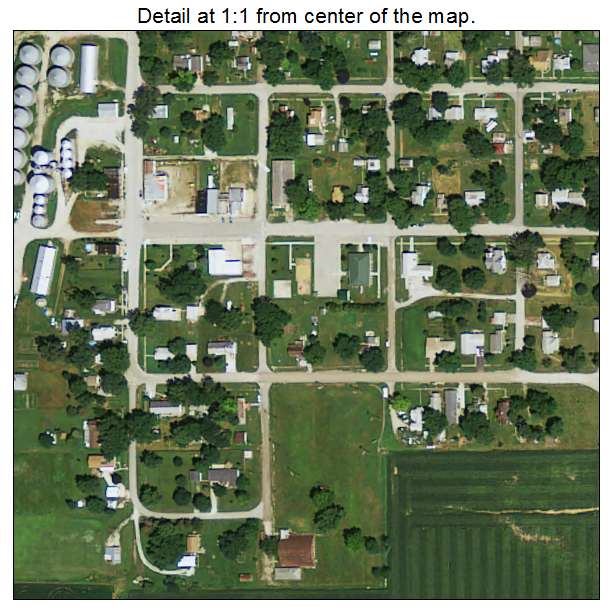 Henderson, Iowa aerial imagery detail