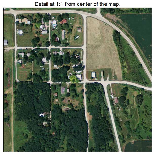 Hepburn, Iowa aerial imagery detail