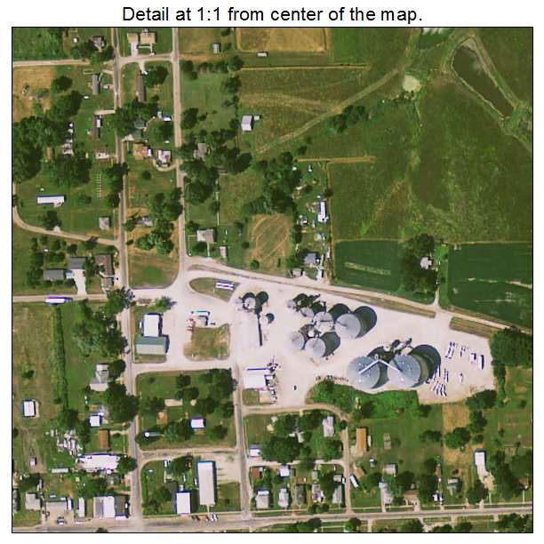Hillsboro, Iowa aerial imagery detail