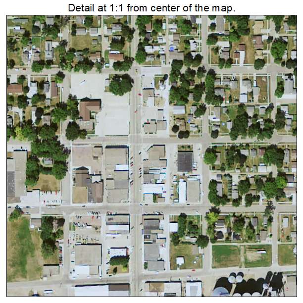 Hull, Iowa aerial imagery detail