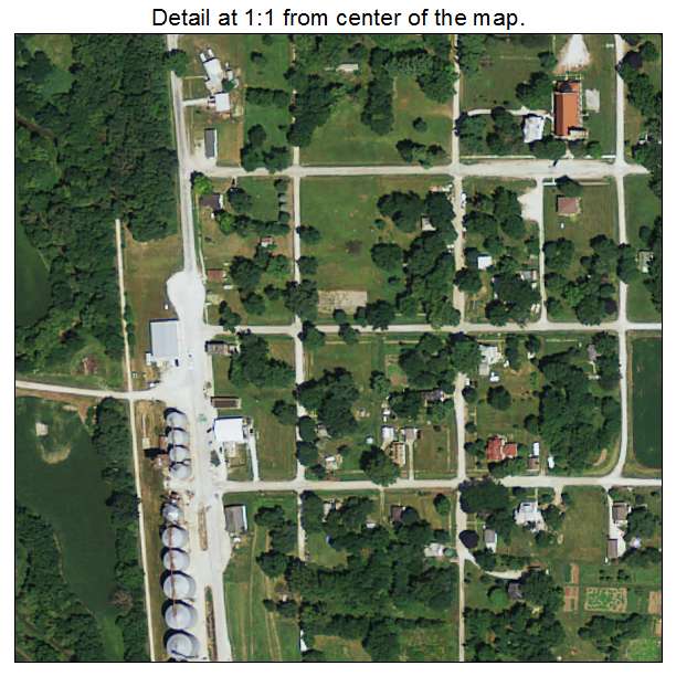 Imogene, Iowa aerial imagery detail