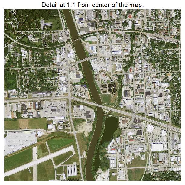 Iowa City, Iowa aerial imagery detail