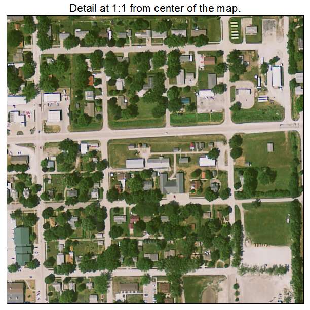 Kalona, Iowa aerial imagery detail