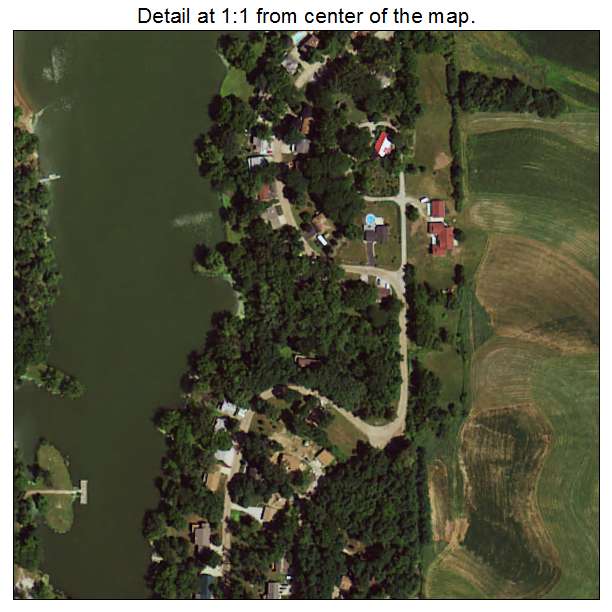 Keomah Village, Iowa aerial imagery detail