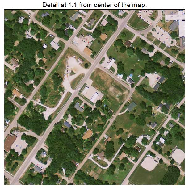 Keosauqua, Iowa aerial imagery detail