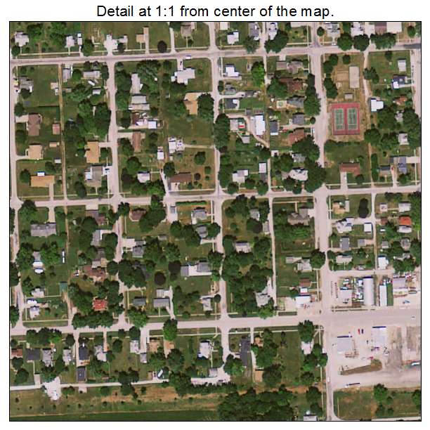 Keota, Iowa aerial imagery detail