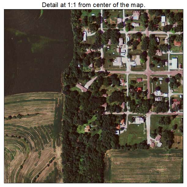 Kirkman, Iowa aerial imagery detail