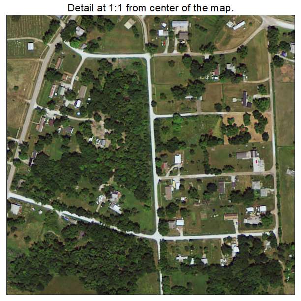 Kirkville, Iowa aerial imagery detail