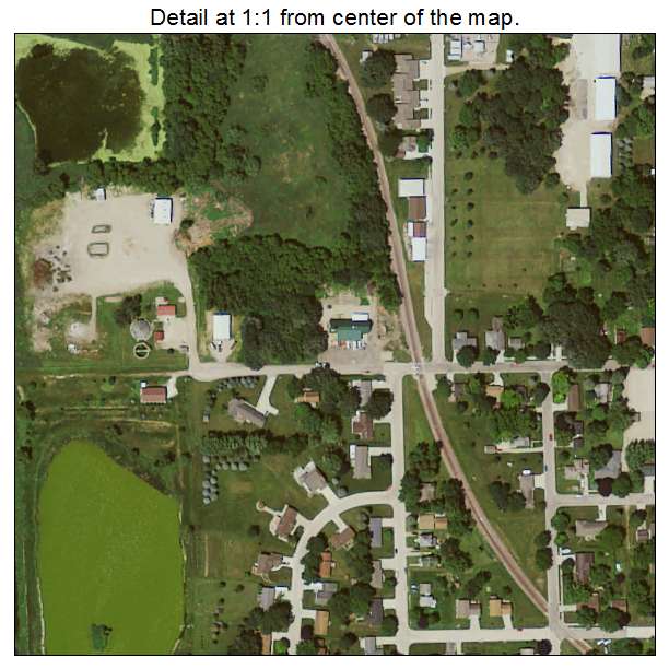 Lake Mills, Iowa aerial imagery detail