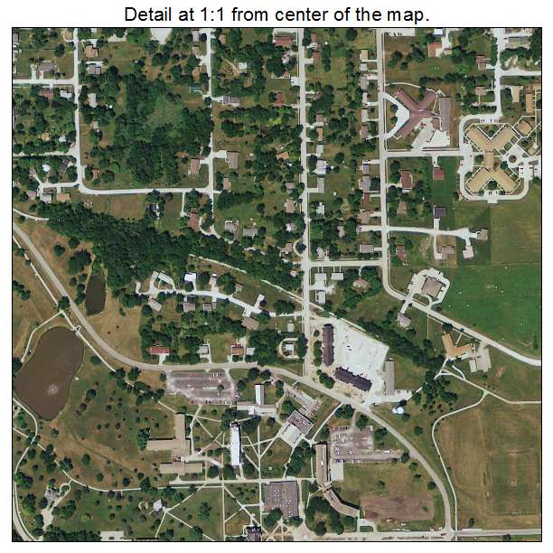 Lamoni, Iowa aerial imagery detail