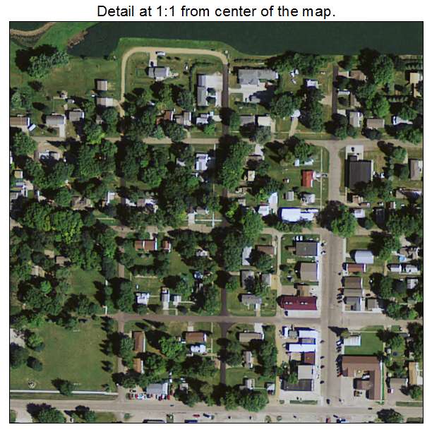 Larchwood, Iowa aerial imagery detail