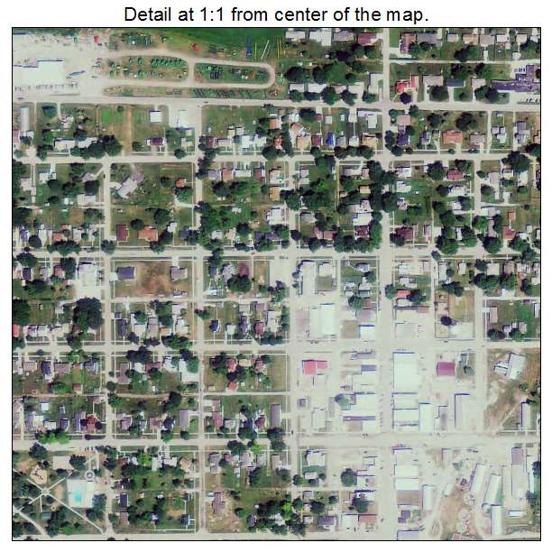 Lenox, Iowa aerial imagery detail