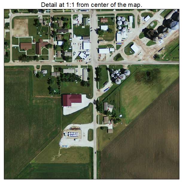 Lidderdale, Iowa aerial imagery detail